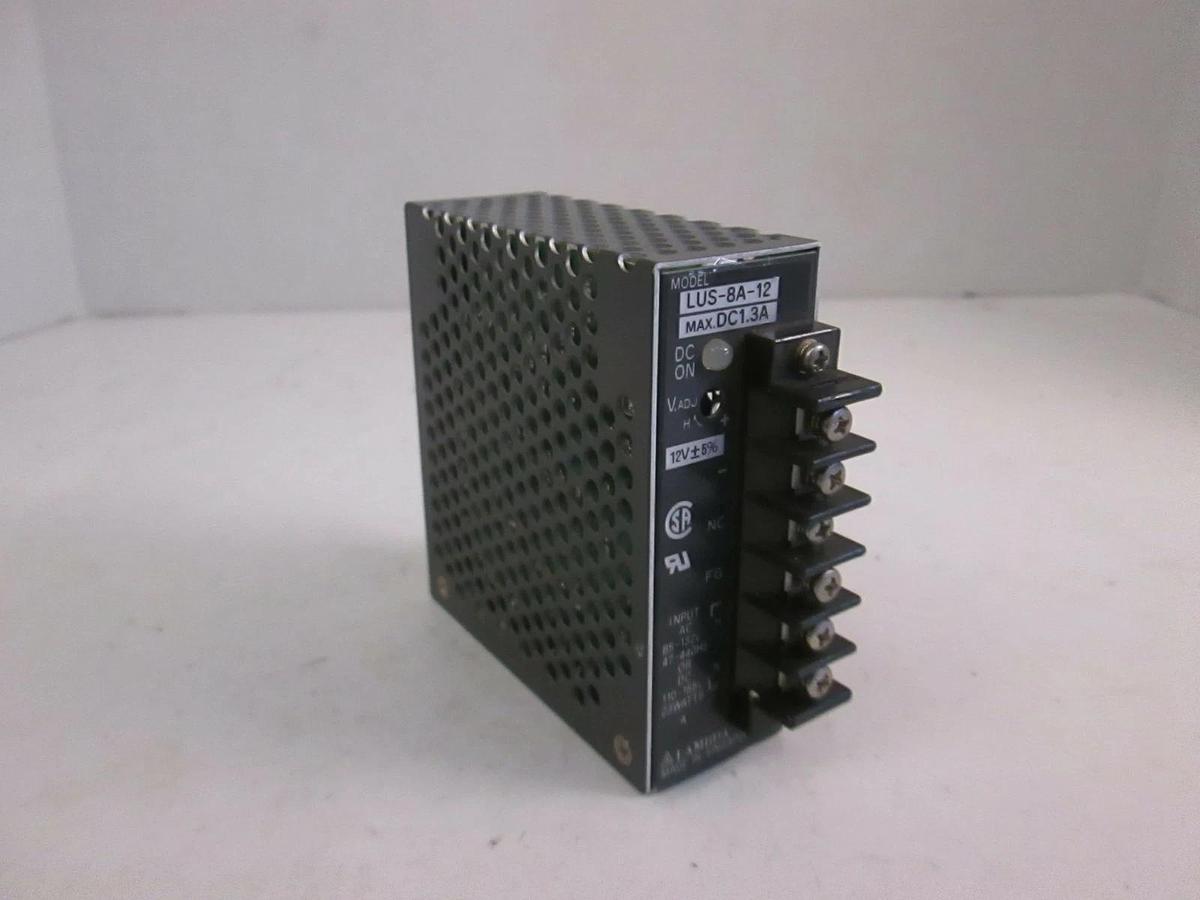 Used Lambda LUS-8A-12, Power Supply, 12 volt 1.3 A, 85-132VAC or 110-165VDC, Used
