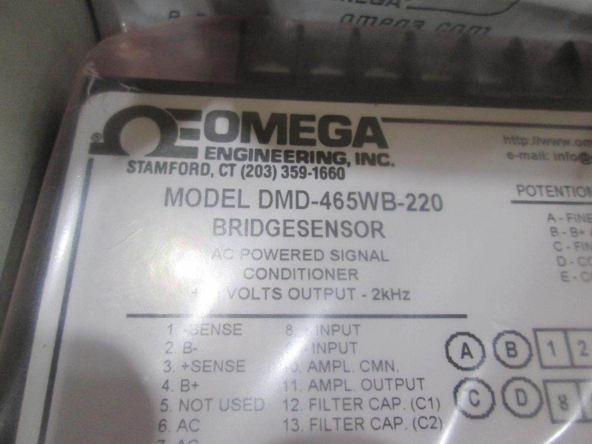 Used Omega, Model DMD-465WB-220, Bridgesensor, AC Powered Signal Conditioner, NIB
