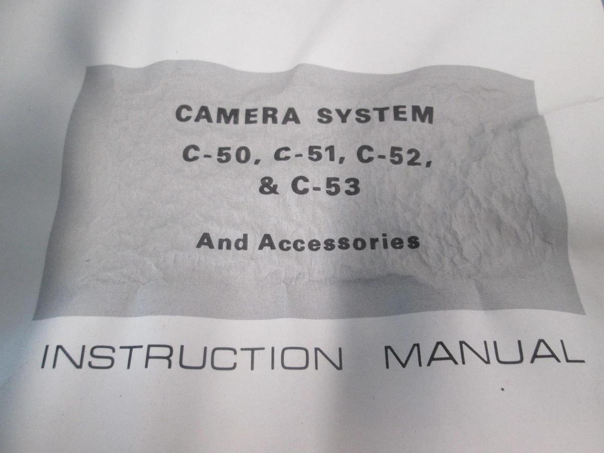 Used Tektronix, C-50, C-51, C-52, C-53 and Accessories, Instruction Manual, Used