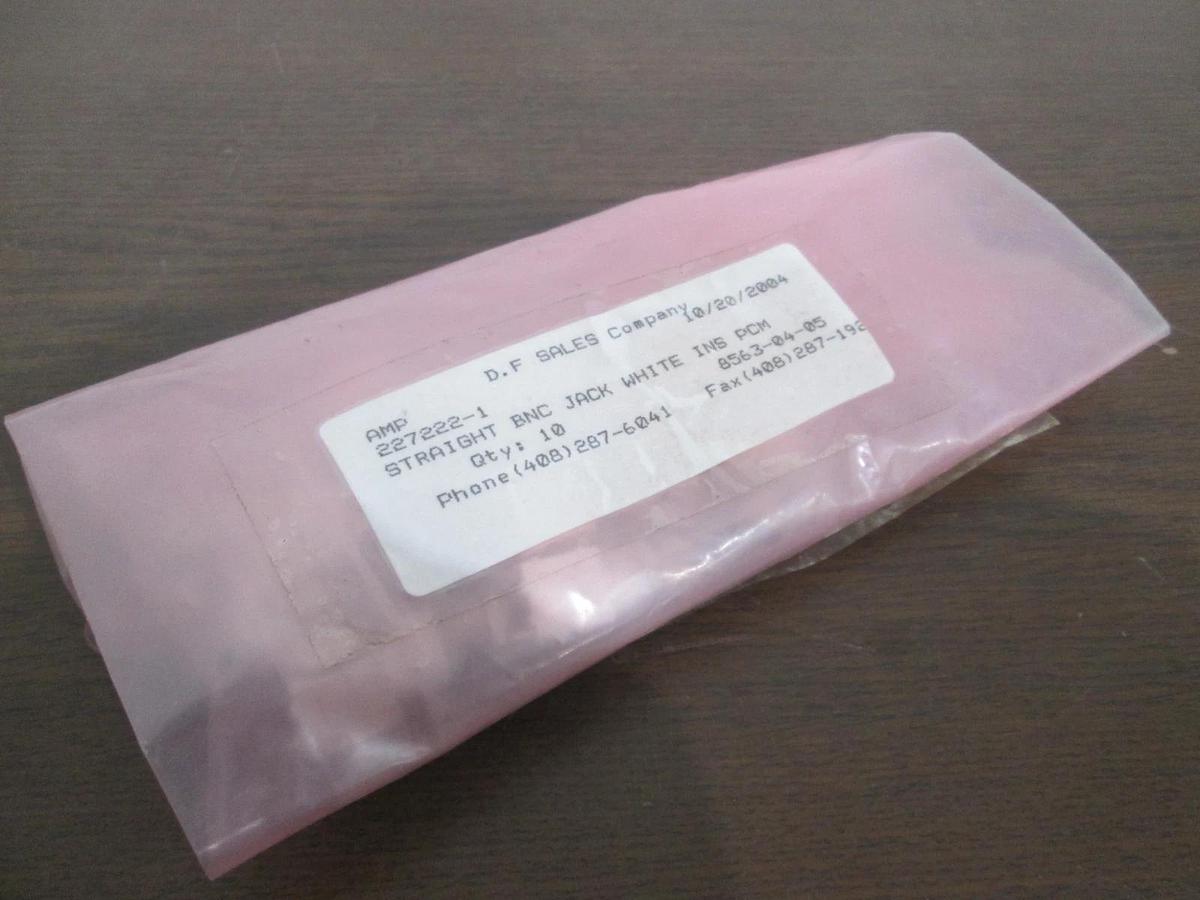 AMP, 227222-1, Straight BNC Jack White INS PCM, New, Lot of 10