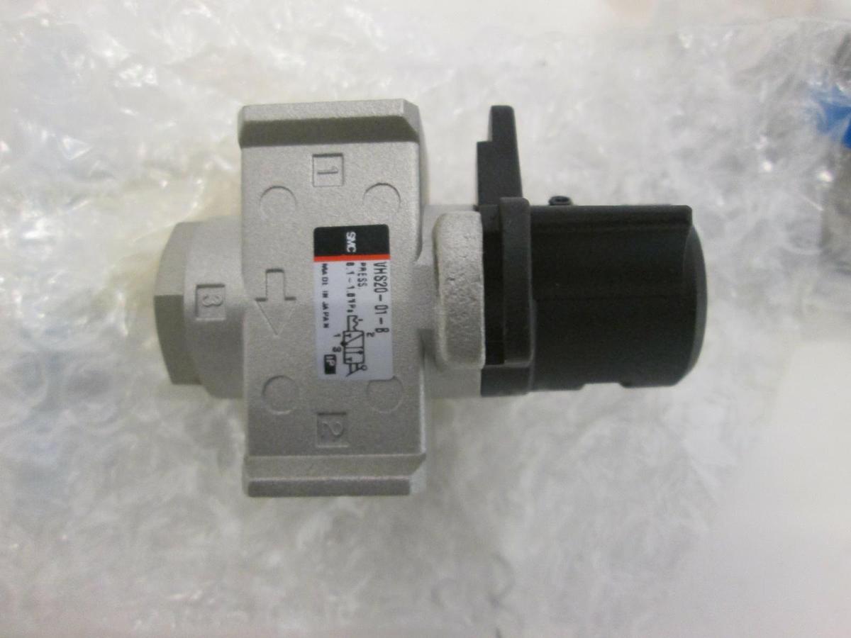 SMC, VHS20-01-B, Lock Out Valve, 3-Port, New, Lot of 3