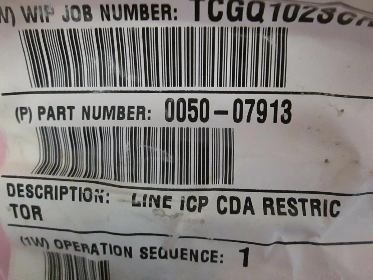 Used AMAT, Line ICP CDA Restrictor, 0050-07913, Used