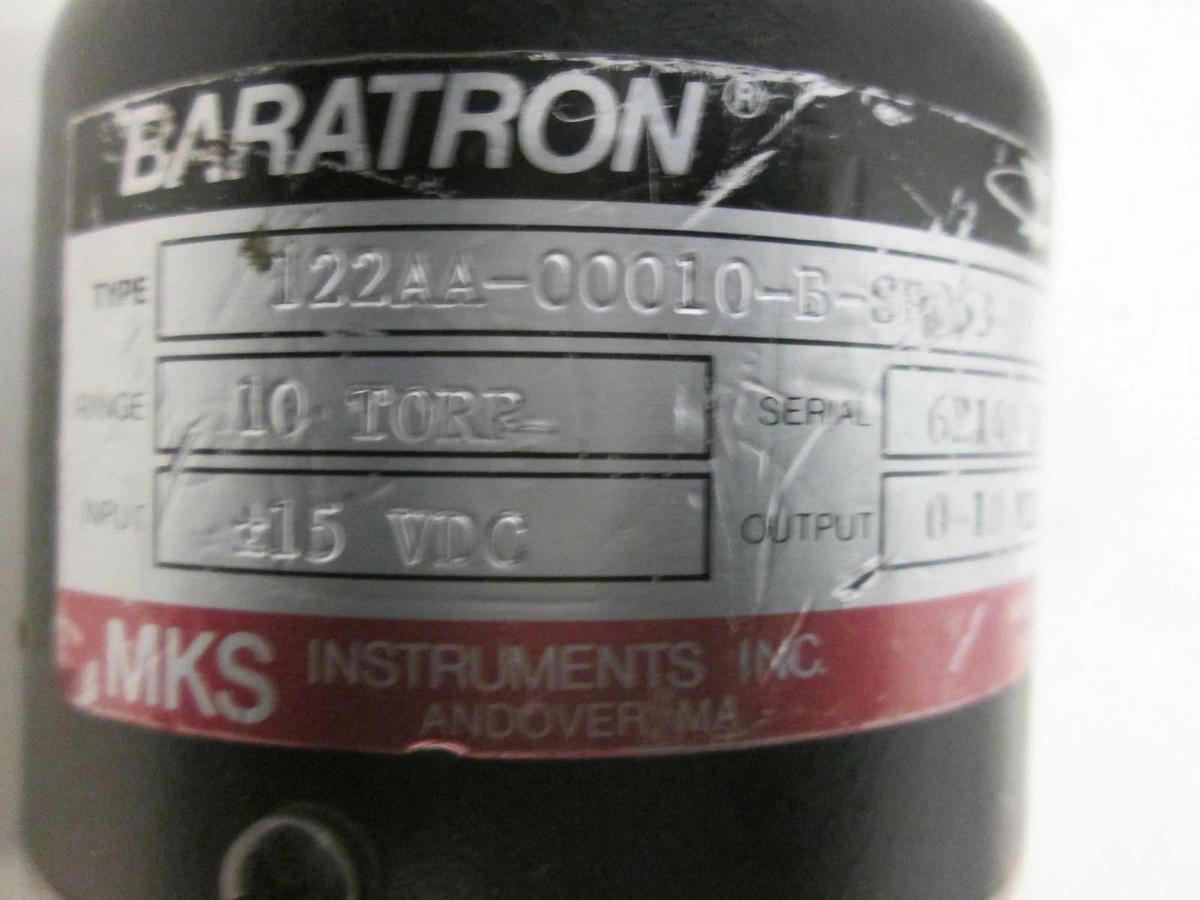 Used MKS, 10 Torr Baratron Pressure Transducer, 122AA-00010-B-SPO53-80, Used