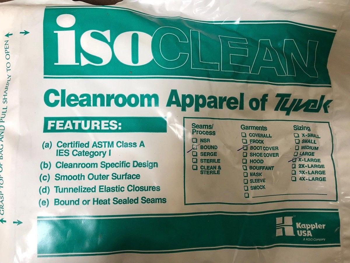 Used Kappler IsoClean Tyvek Boot Cover, Bound Seams, Size XL