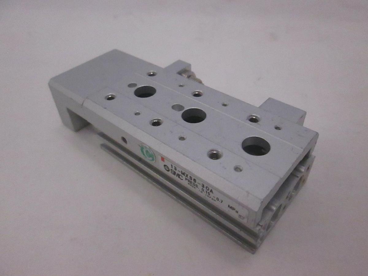 Used SMC, 13-MXS6-30A, Air Cylinder Linear Slide Actuator Table, Used