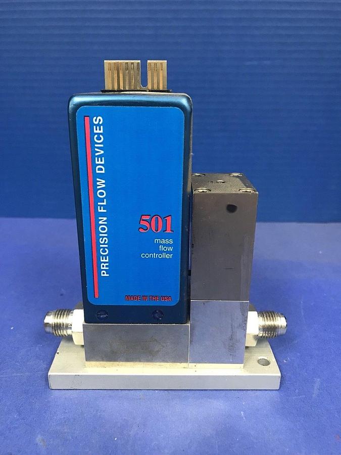Used Precision Flow Devices 501 Mass Flow Controller MFC, Silane SiH4, 500 SCCM, Used