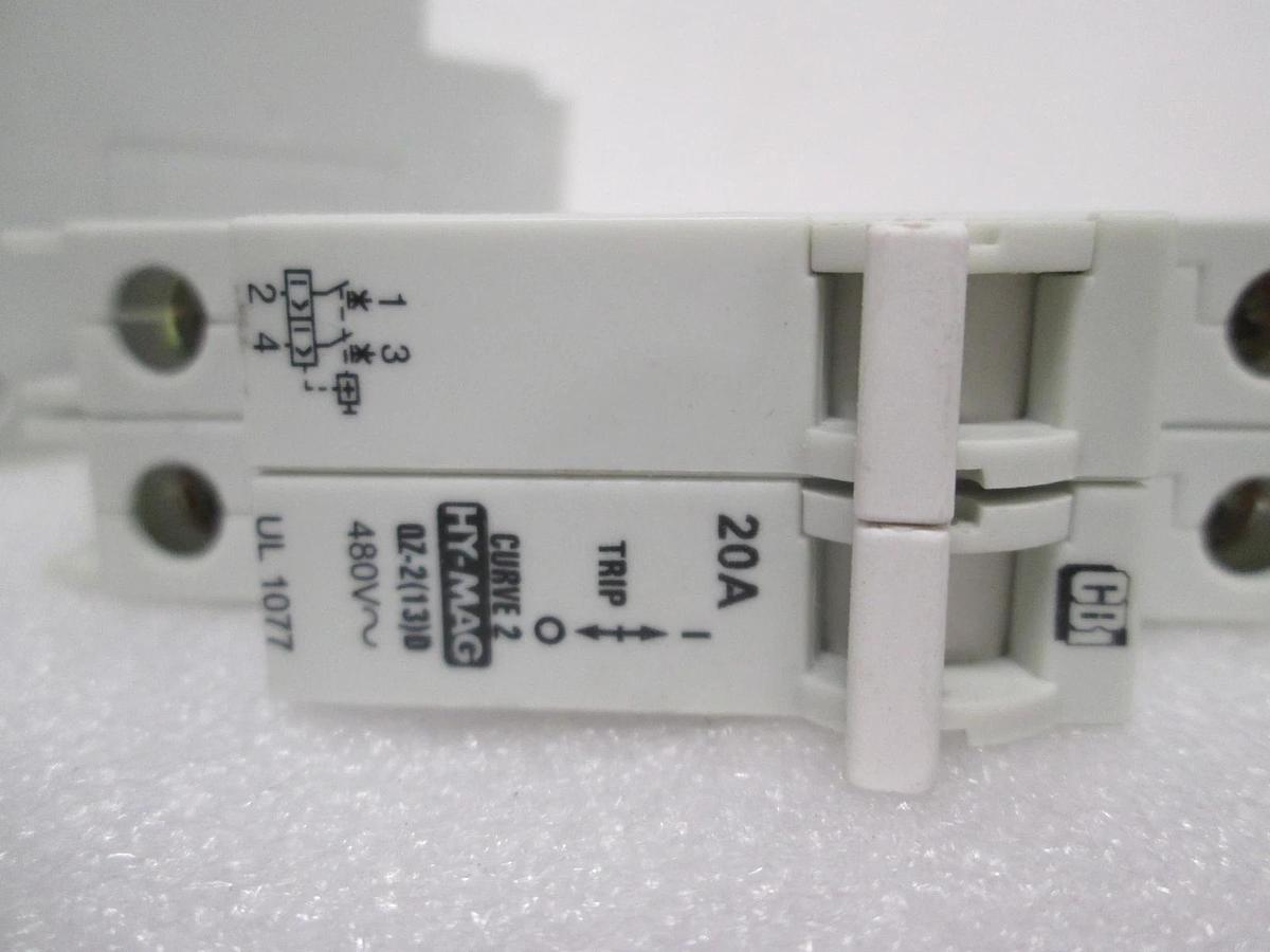 CBI, Hy-Mag QZ-2(12)D, Circuit Breaker, 20A, 480V, UL 1077, New, Lot of 2