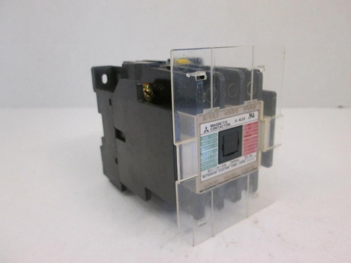 Used Mitsubishi S-K20 Magnetic Contactor, 100VAC Coil, Used