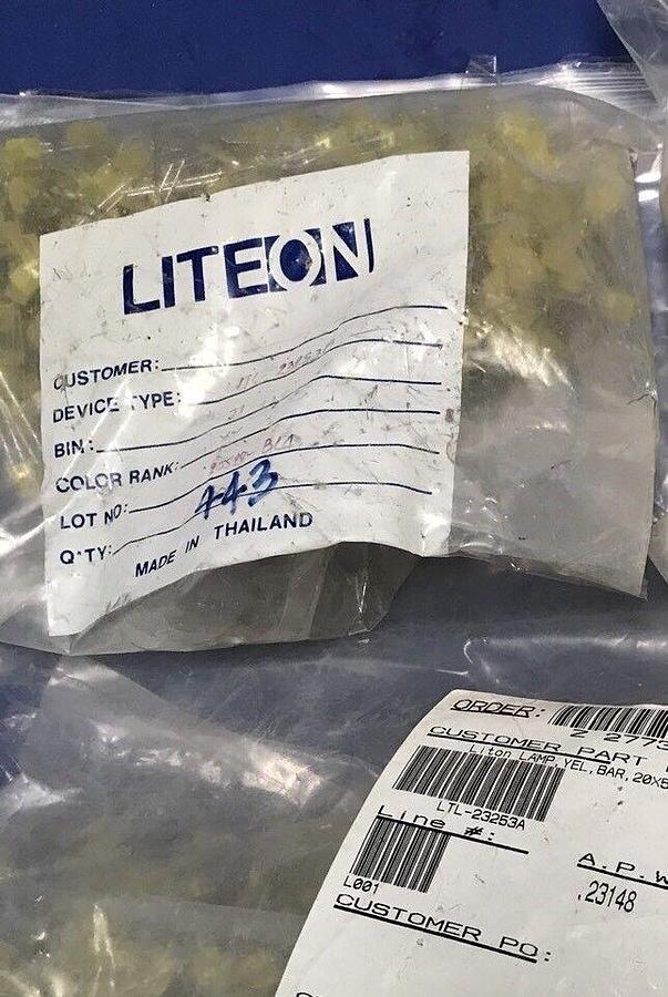 LITEON LTL-23253A Yellow LED Lamp, Lot of 400+ New