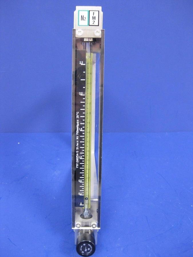 Used Tokyo Keiso F97-240254-5 Purge Meter, 0-2.2 Sl/Min N2 with Valve