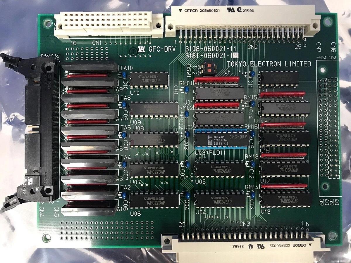 Used TEL Tokyo Electron GFC-DRV 3108-060021-11, 3181-060021-13 PCB Assy, Used
