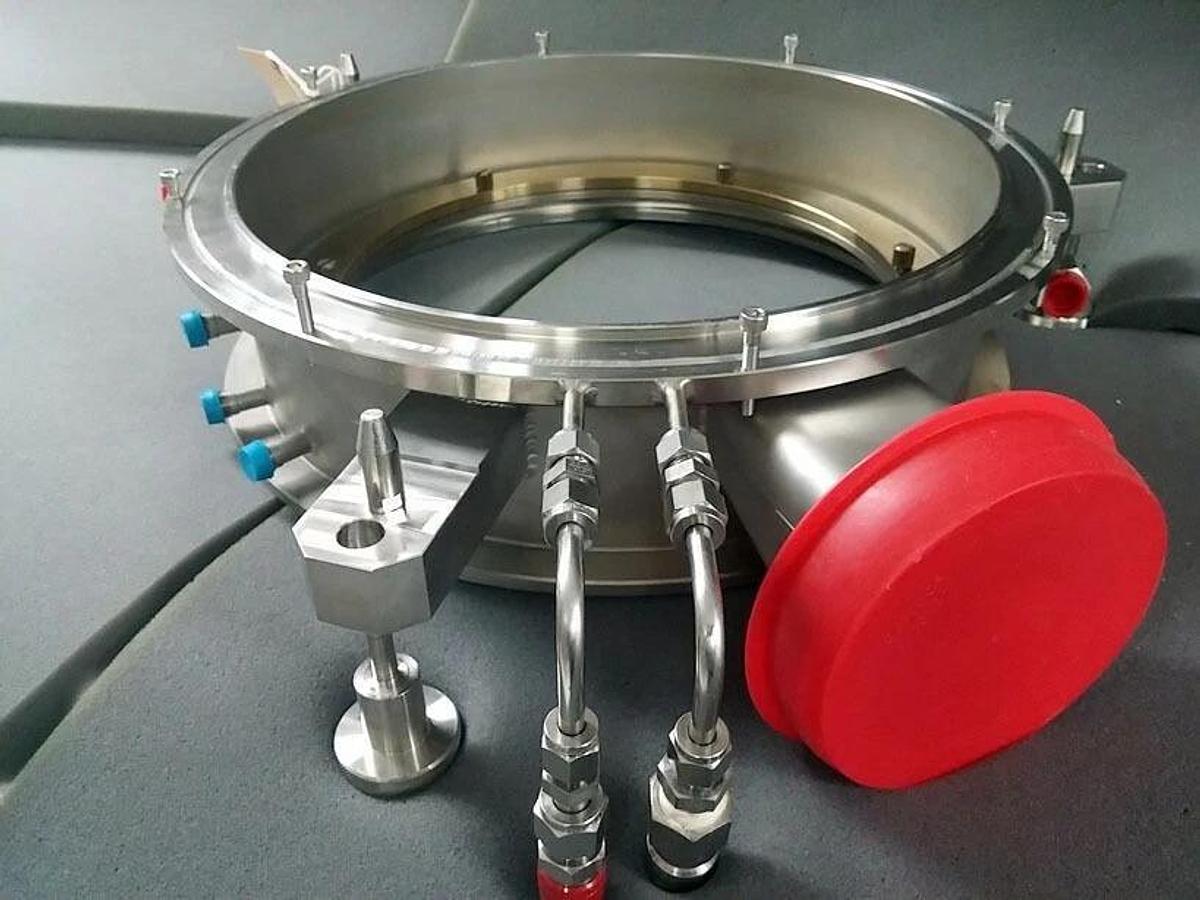 Used Kokusai 200mm Process Chamber Manifold Flange Plenum, Used
