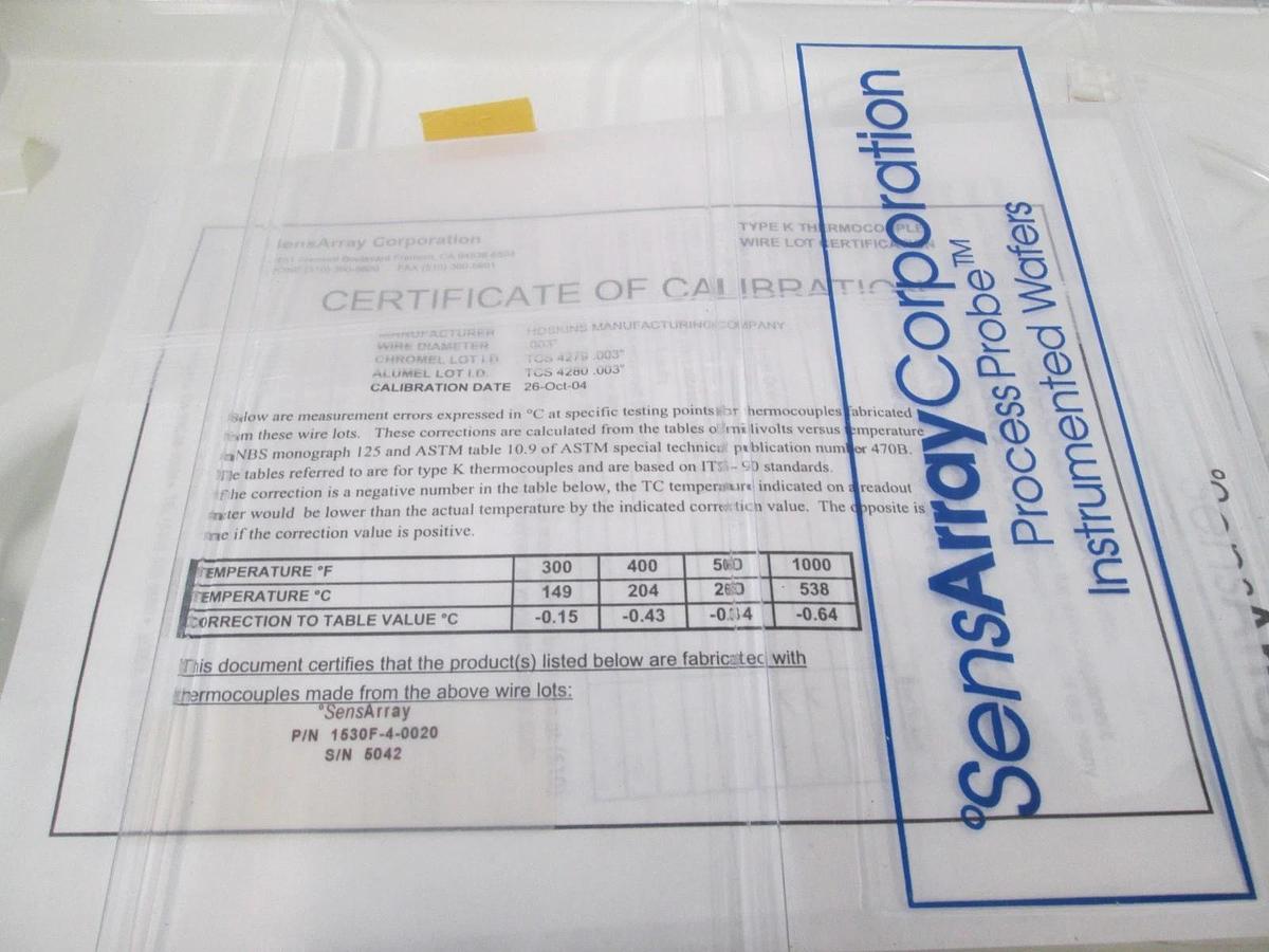 Used SensArray 1530-4-0020, Process Probe, Wafer