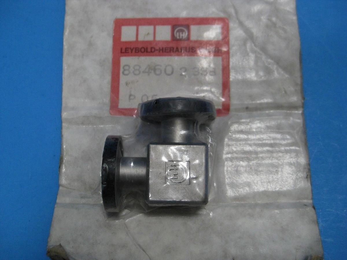 LH Leybold Heraeus Right Angle Two-Way Vacuum Fitting, KF-16 Flanges, New