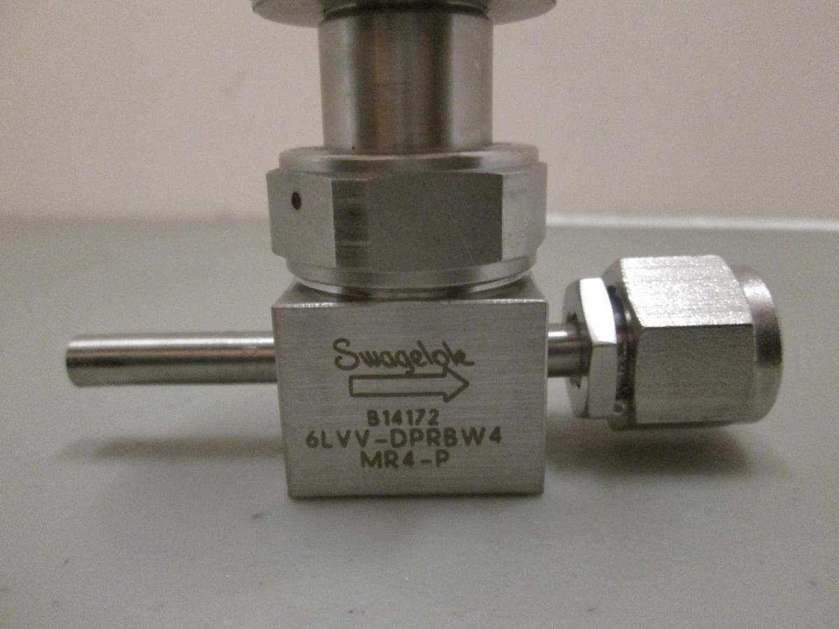 Used Swagelok 6LVV-DPRBW4MR4-P Manual Valve, 1/4" Butt Weld x 1/4" MCR, Used