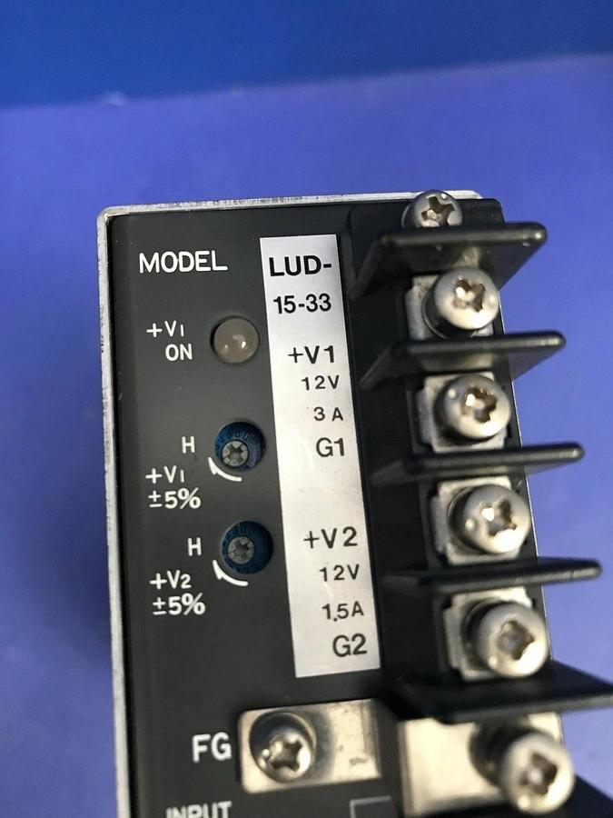 Used Lambda LUD-15-33 Power Supply, (47-440HZ, 85-132 VAC) or (110-175VDC, 85W), Used