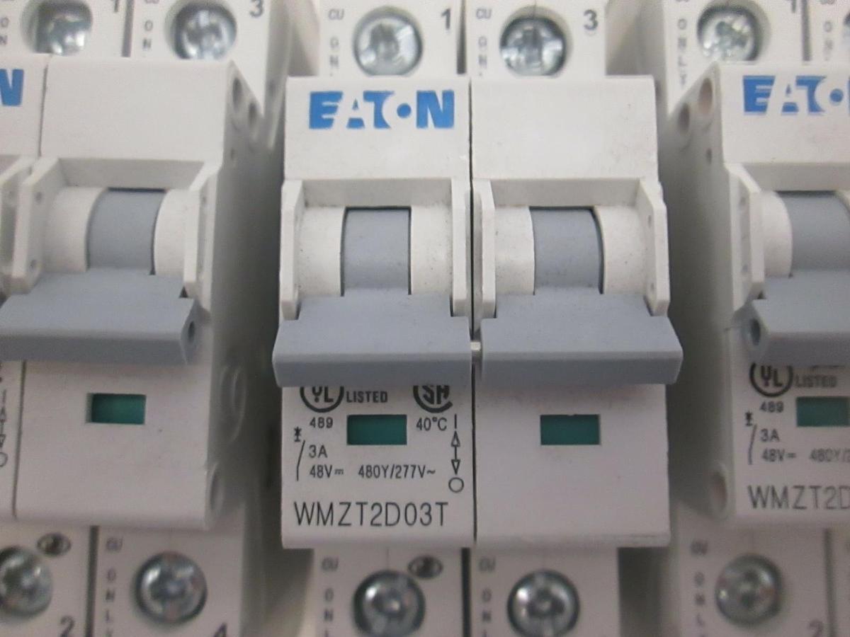 Used Eaton, WMZT2D03T, 2 Pole Circuit Breaker, Used, Lot of 5