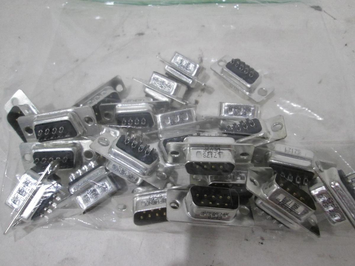 Amphenol, L717SDE09P, Male 9 Pin Connector, New, Lot of 23