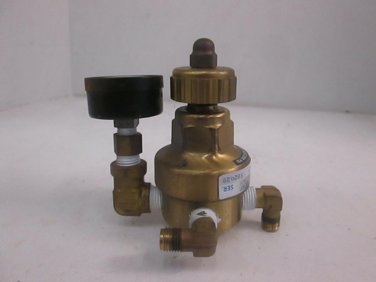 Veriflo IR401, 1/4" 4 Port 3000 PSI Regulator w/ Gauge, Used