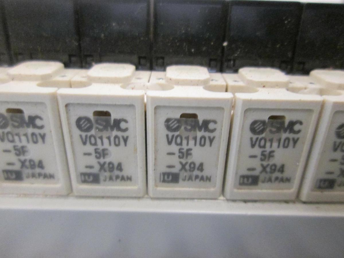 Used SMC, VV3Q11-ULB970193-10 Valve Manifold Assy w/ ((10) VQ110Y-SF-X94, Used