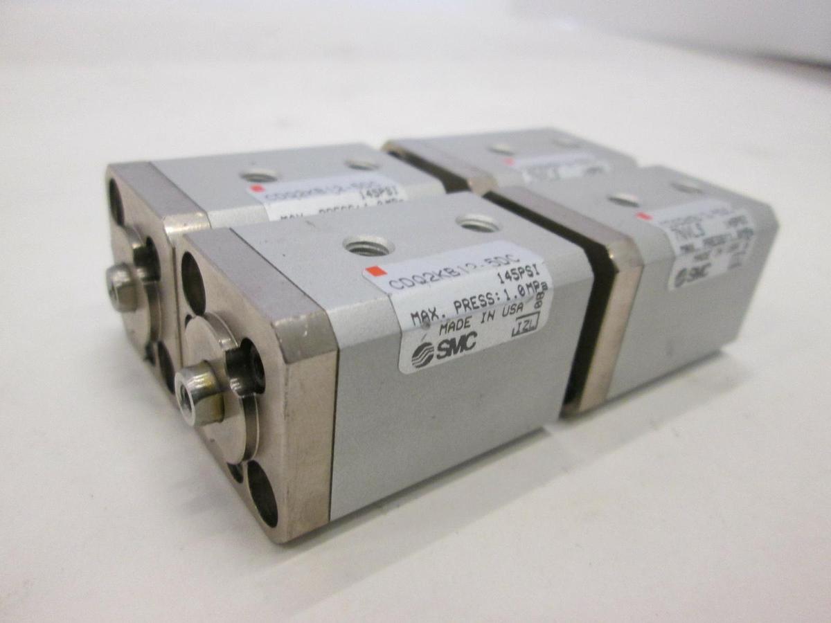 Used SMC, Air Slide Cylinder, CDQ2KB12-5DC-F, Used, Lot of 4