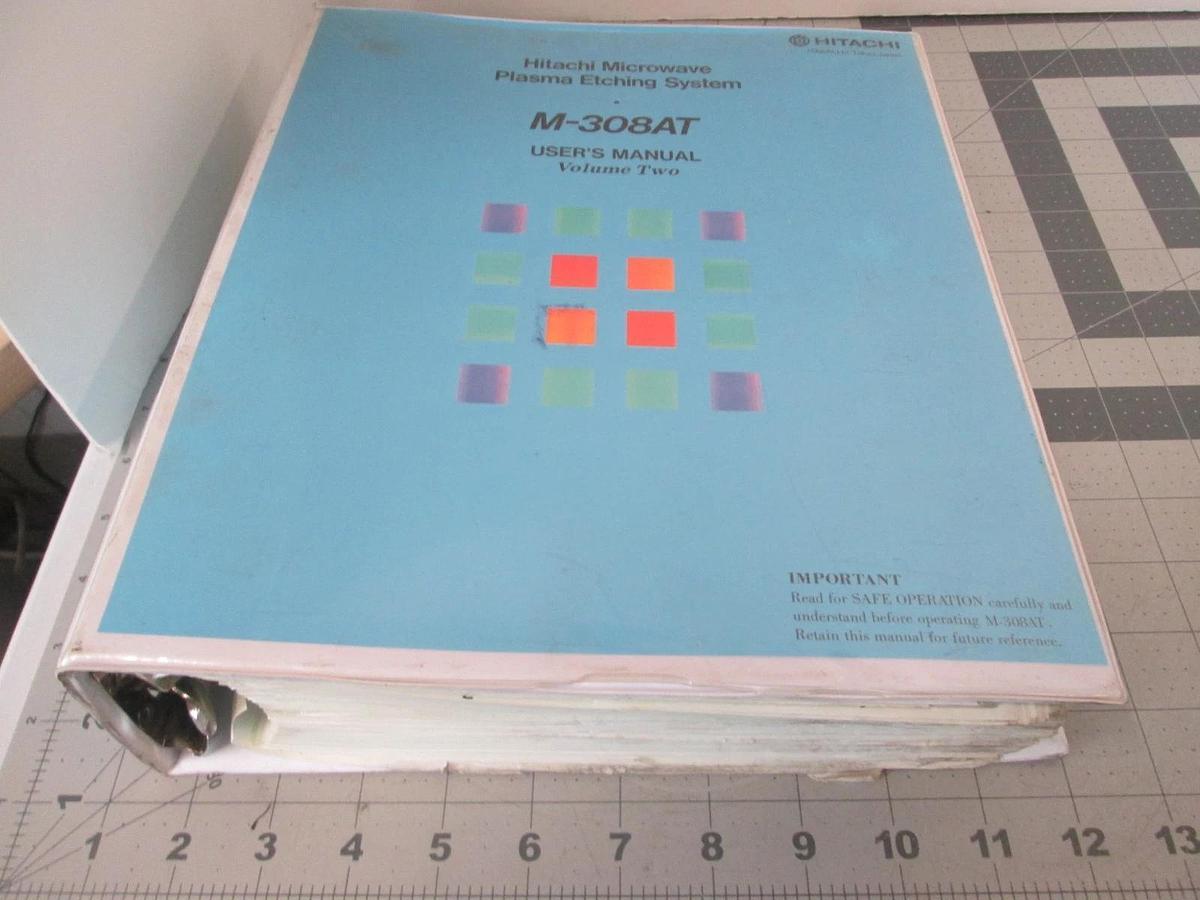 Used Hitachi, M-308AT, Plasma Etching System, User's Manual Volume Two, Used
