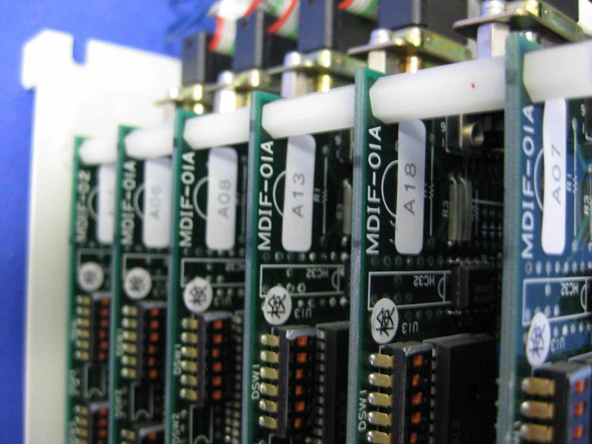 Used TEL Tokyo Electron T-Bawl Control Unit PCB Assembly w/ (6) MDIF-01A-1