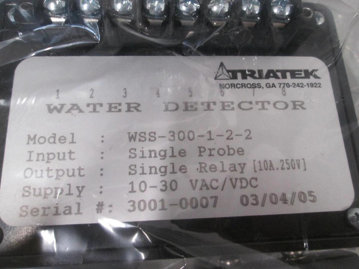Triatek, WSS-30-1-2-2, Water Detector, Single Probe, New