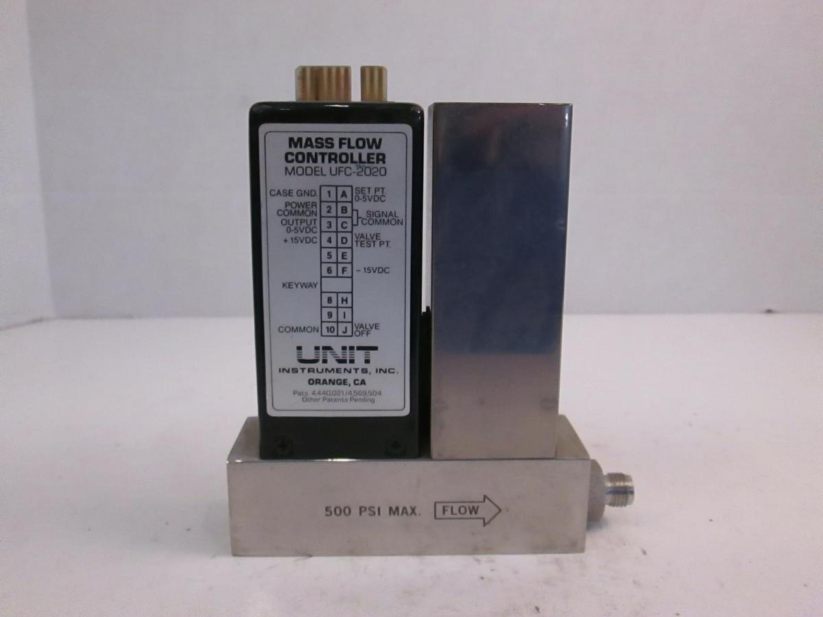 Used Unit UFC-2020 Mass Flow Controller, Ar, 20 SLM, 1/4" MVCR, Used
