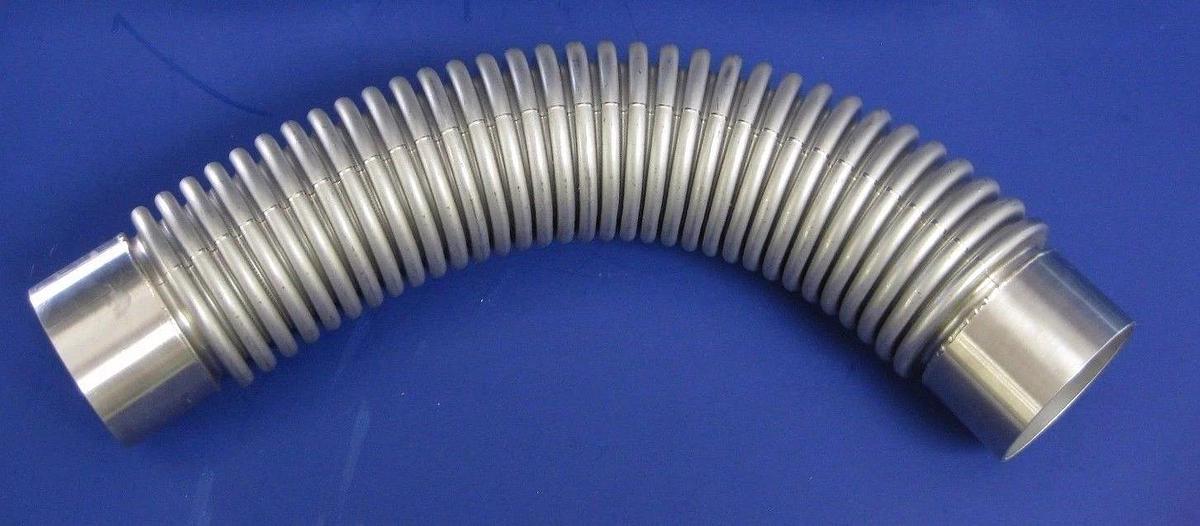 SS Bellows Torch Hose 14" Long, 2" Diameter, Tube Fitting, New