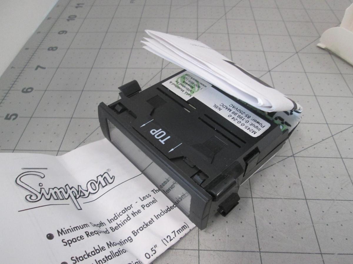 Used Simpson, Panel Meter, M24500240, New