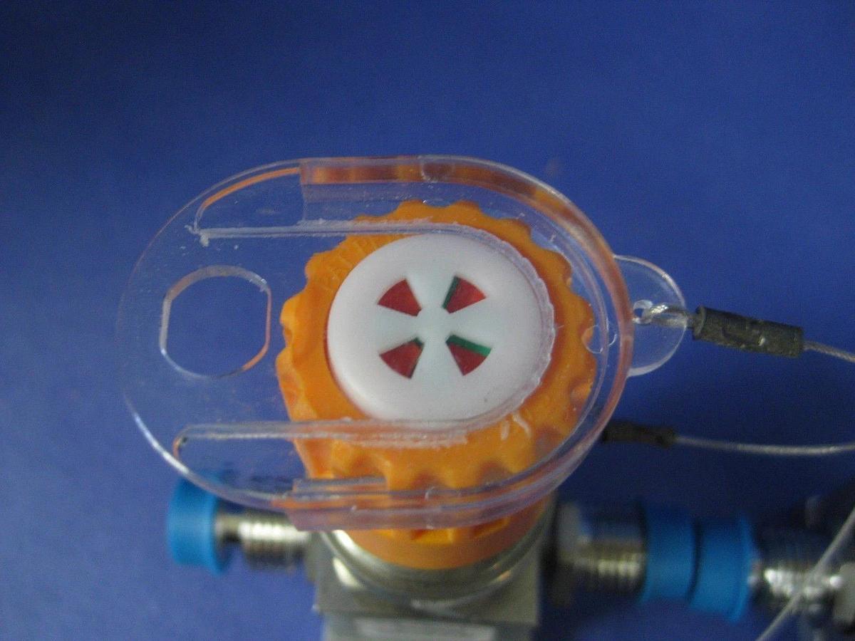 Used APTECH AP3625SM Manual Diaphragm Valve w/ Orange-Yellow Handle & LOTO, Lot of 2