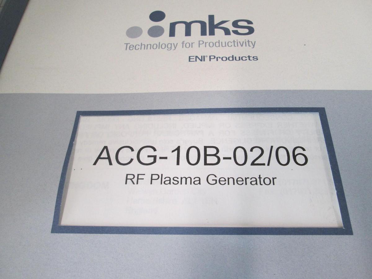 Used MKS, ACG-10B-02/06, RF Plasma Generator Product Manual, Used