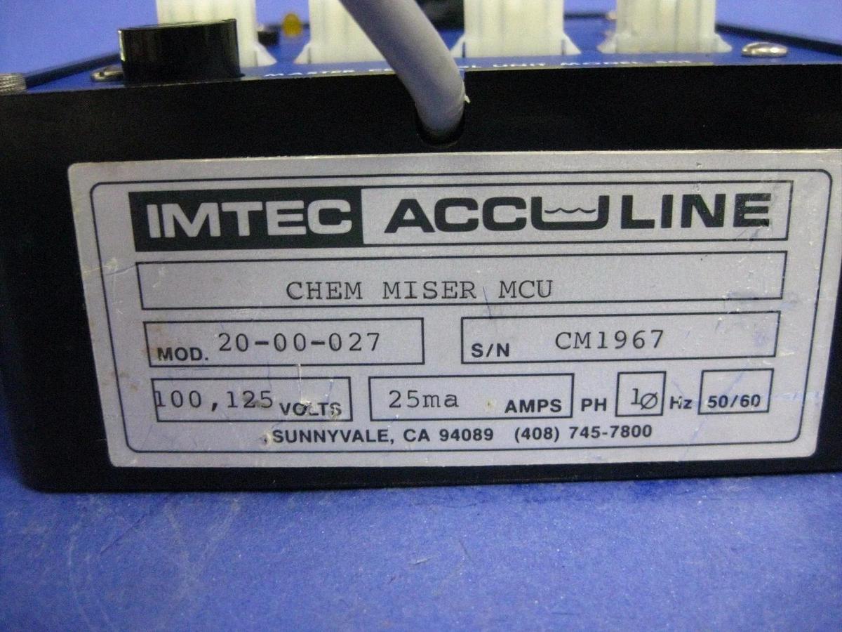 Used IMTEC Acculine Chem-Miser MCU Master Control Unit Model 501, 20-00-027, Used
