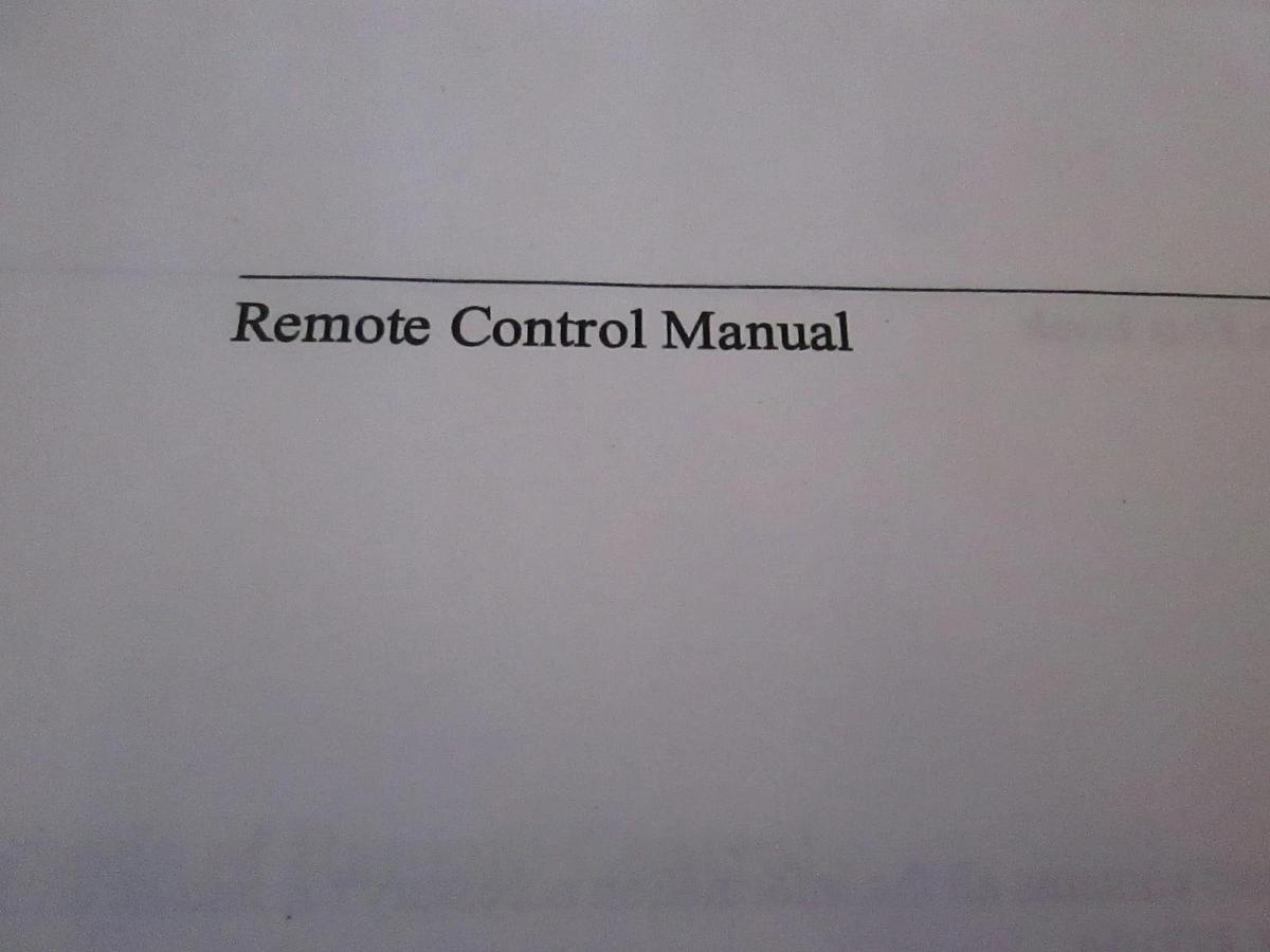Used HP OmniBER 719 Remote Control Manual, Used
