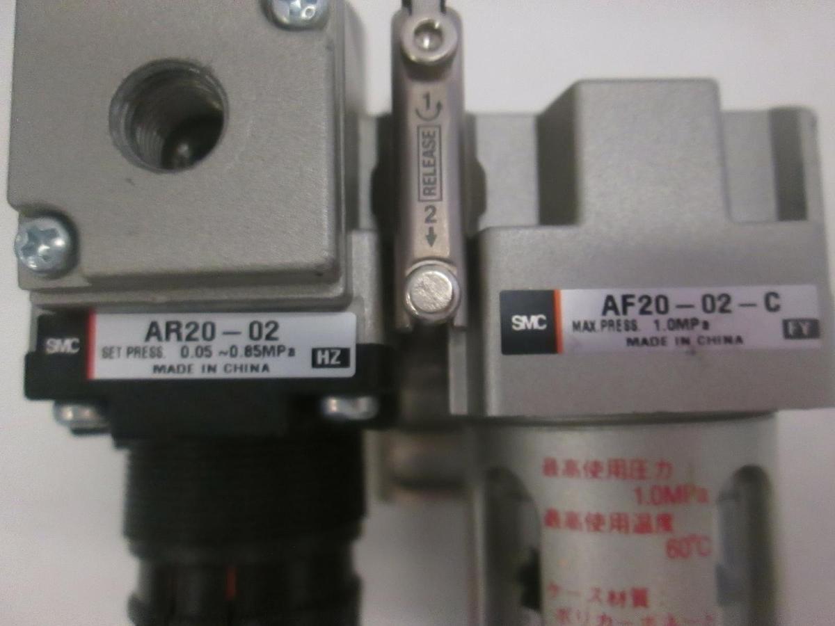 Used SMC, Air Regulator Assy, AR20-02, AF20-02-C, Used