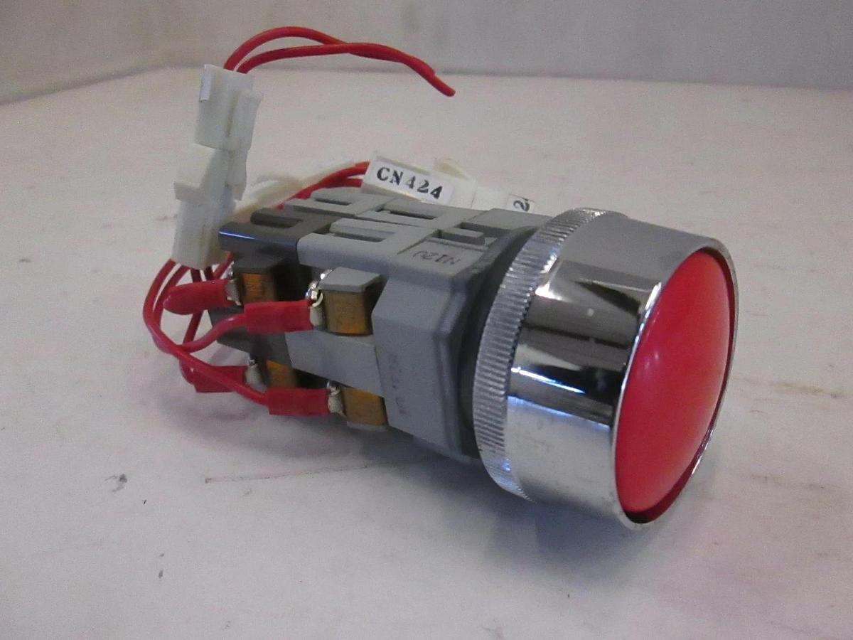 Used Red Emergency Off Button with Idec 41-10650, Used
