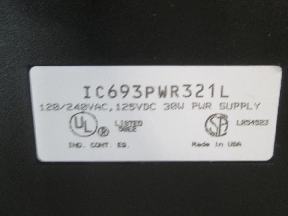 Used GE Fanuc, IC693PWR321L, 30W Power Supply, Series 90-30 Programmable Control Used