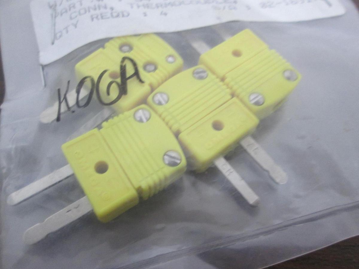 Used Omega, Type K, Quick Disconnect Male Thermocouple Connector, Used, Lot of 10