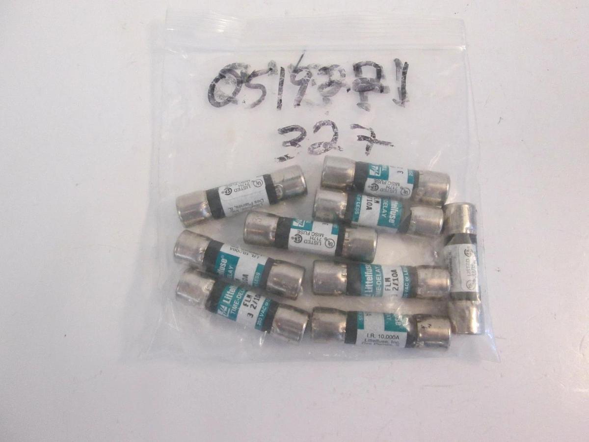 Littlefuse Time Delay FLM-3 2/10A Fuse, Lot 9, New