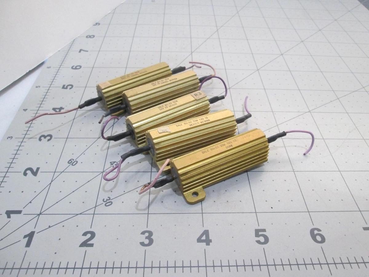 Used Dale, RH-50, 50W, 1% Resistor, Used, Lot of 5