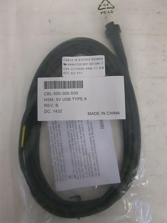 Used Honeywell, CBL-500-300-S00, 5V USB Cable Type A, New