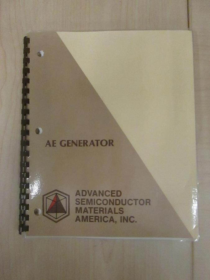 Used ASM 2500 Watt AE Generator Instruction Manual, Used