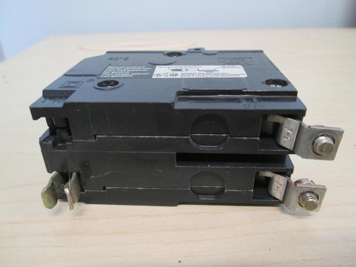 Used Square D, L-4345, Type QOB, 2 Pole Circuit Breaker, 30A, Used