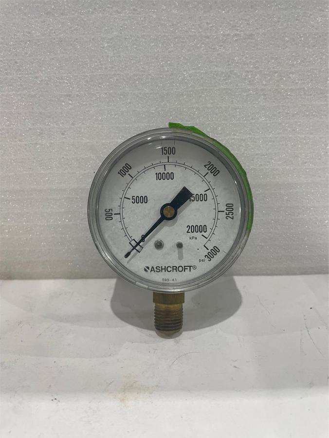 Used Ashcroft, Pressure Gauge, 0-3000 PSI, Used