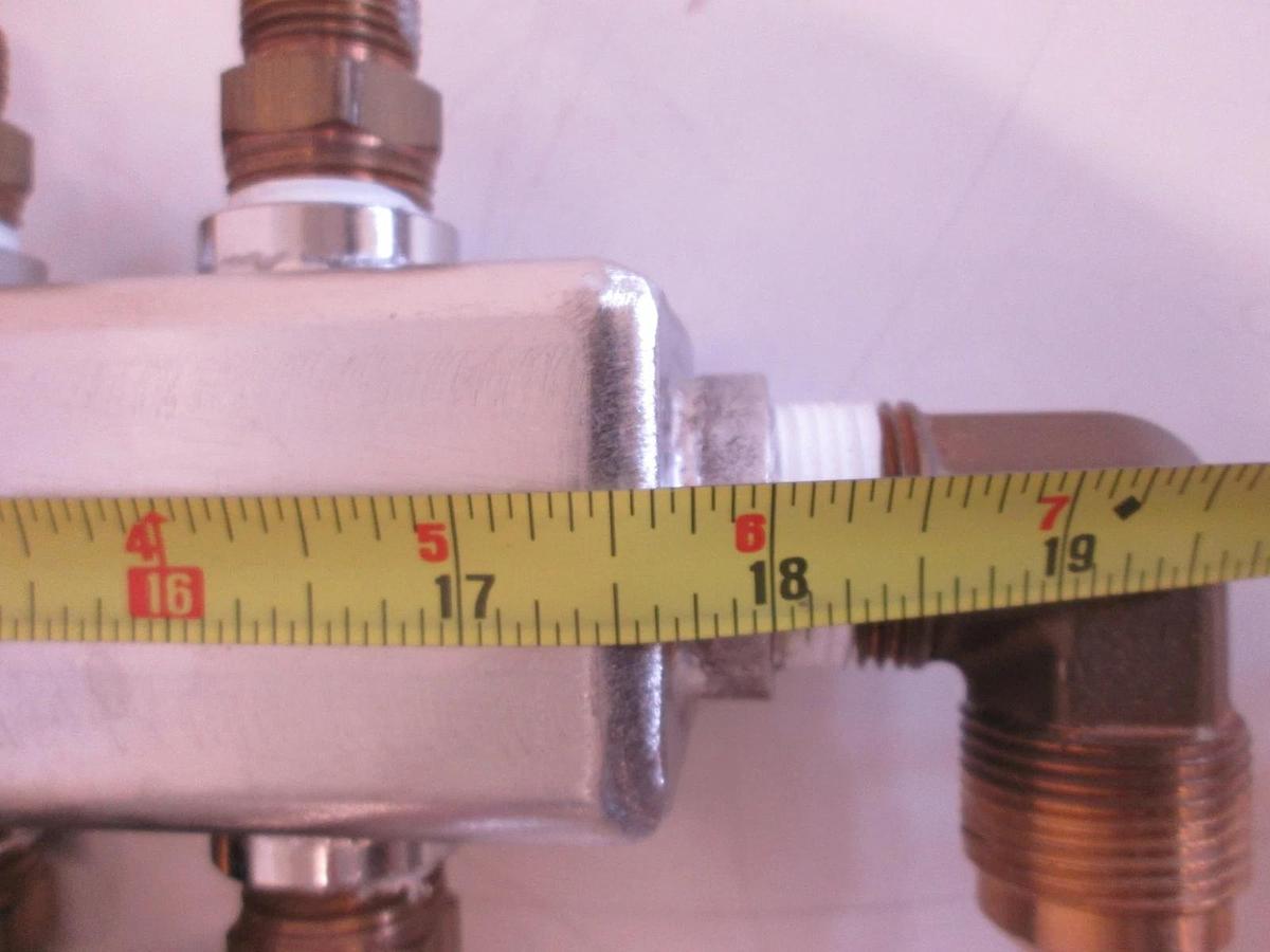Used Stainless Steel, 18", 8 Port Water Manifold, Used