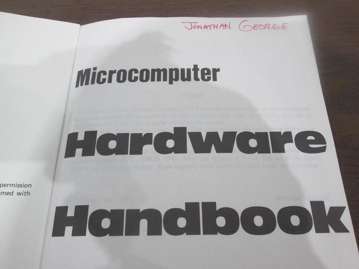 Used ELCOMP, Microcomputer Hardware Handbook, 3-92-1682-29-0, Used
