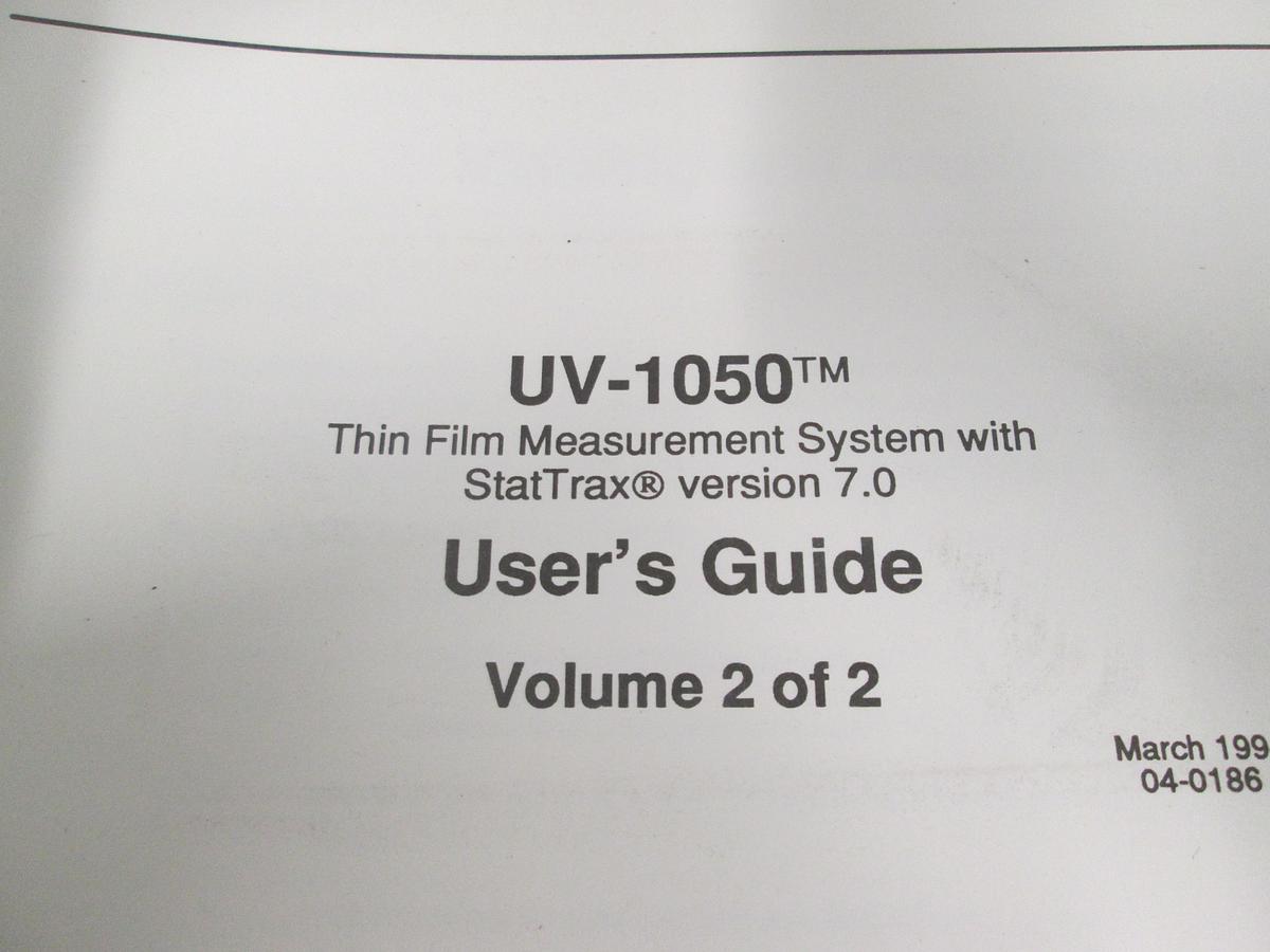 Used Tencore, UV-1050, StatTrax Version 7.0 Volume 2, User's Guide, Used