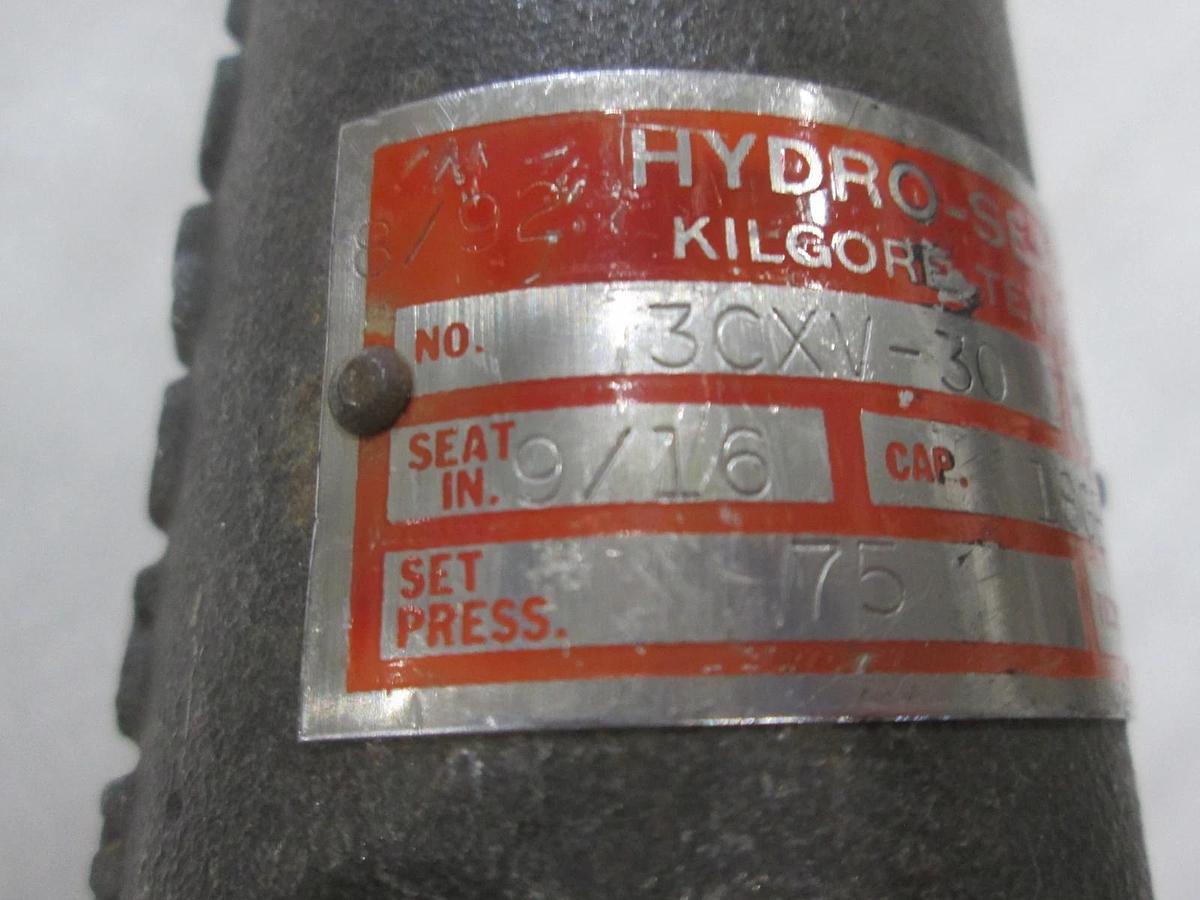 Used Hydro-Seal, 3CXV-30, Safety Relief Valve w/ Swagelok Valve, Used