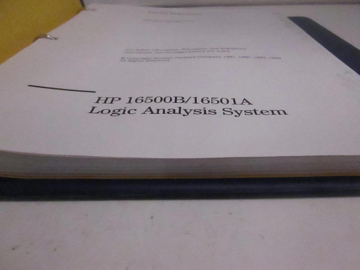 Used HP 16500B/ 16501A Logic Analysis System User's Reference, Used